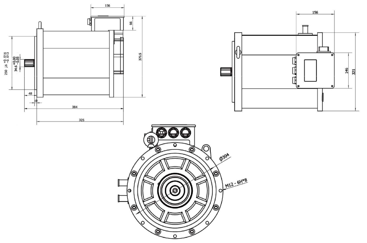 永磁伺服專用電機(jī)外形尺寸 永磁伺服專用電機(jī)外形尺寸